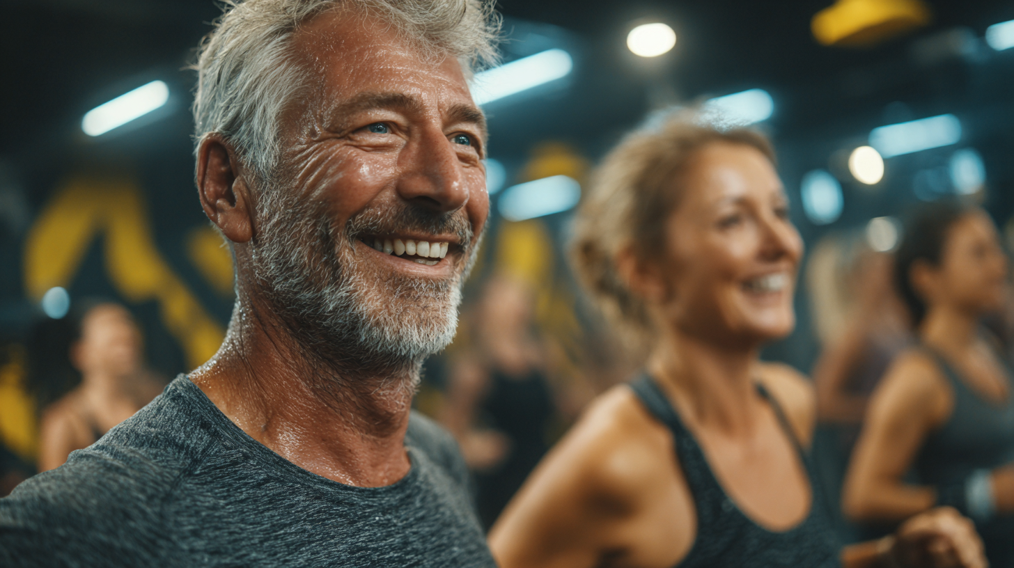 Група людей займається йогою на природі